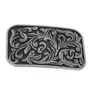 Boucle de ceinturon rectangulaire Sheridan fleuri 40mm, vieux nickel