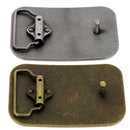 Boucle de ceinturon rectangulaire Sheridan : montage facile sur une ceinture en cuir