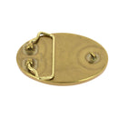 Boucle ovale  à personnaliser  avec cuir pour ceinture de 4,5 cm