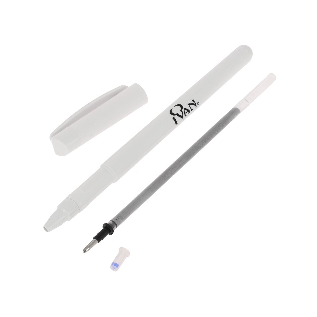 Crayon argent effaçable pour cuir livré en 2 parties