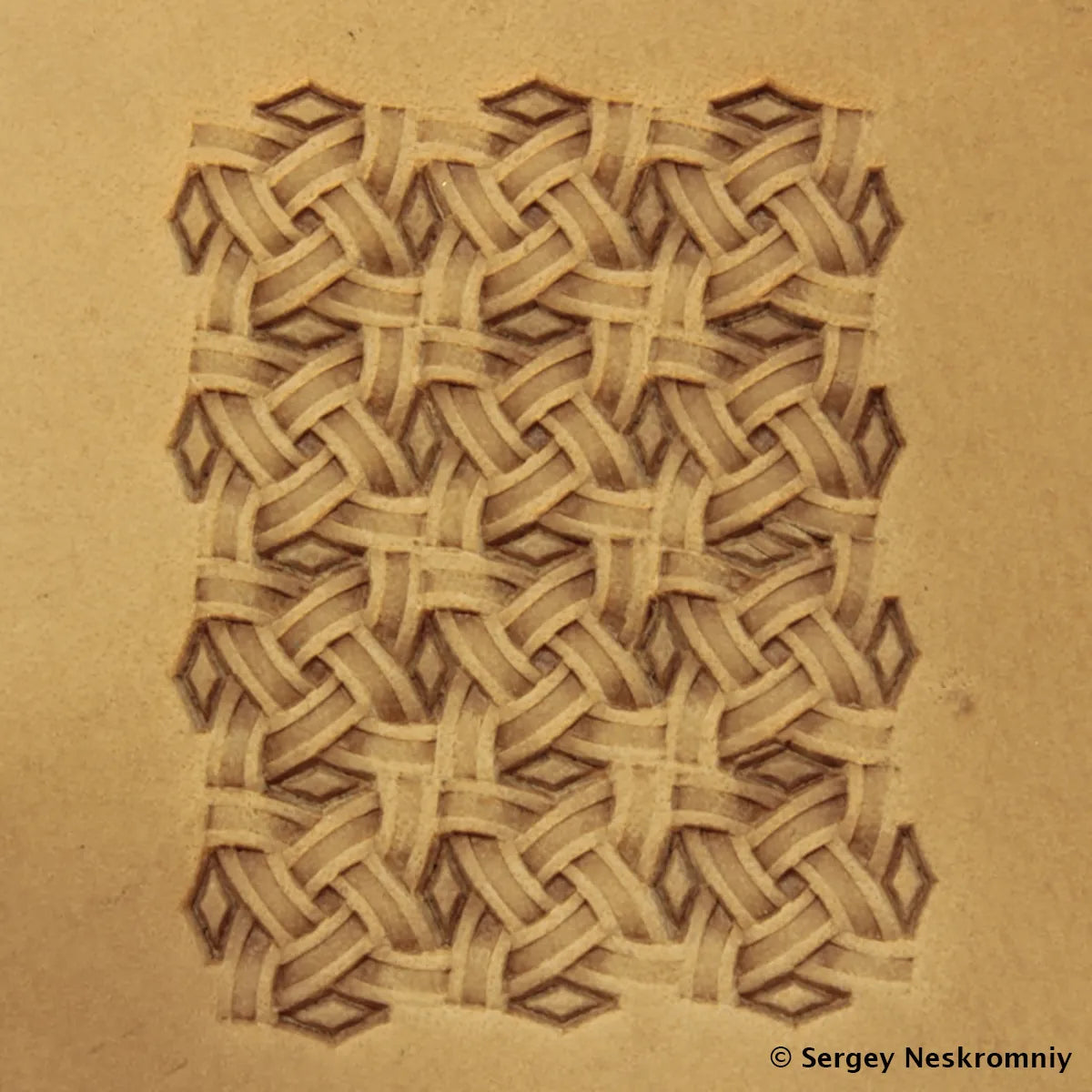 Basketweave sur cuir avec timbre cuir Sergey Neskromniy n°219