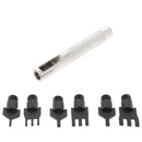 Griffe à frapper  pour laçage du cuir avec 6 embouts interchangeables - Points droits - Ivan 3008-00