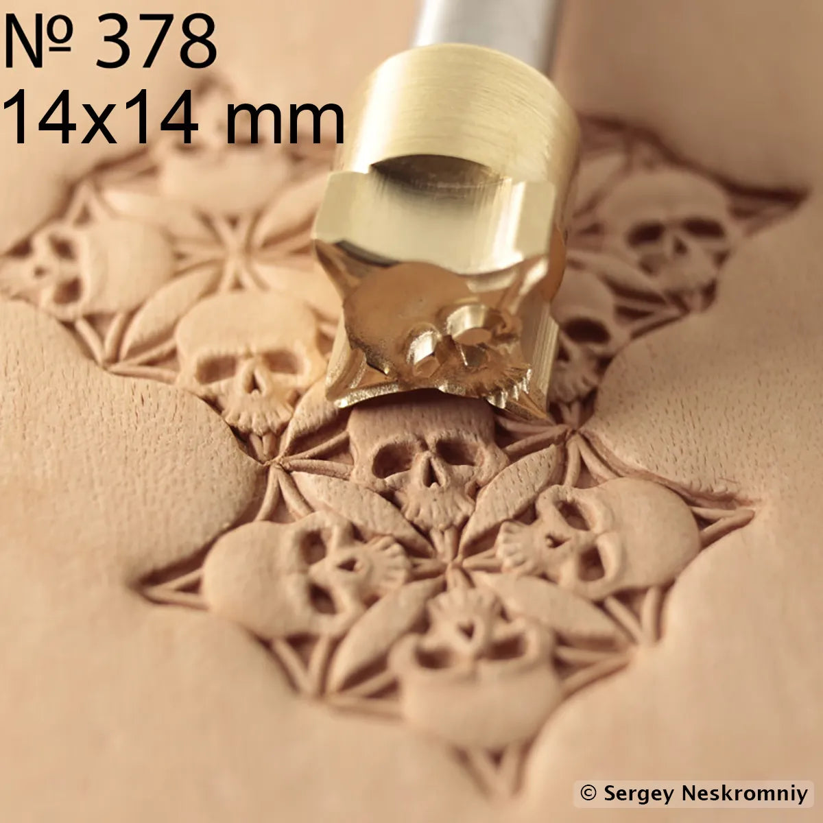 Timbre cuir tête de mort - Sergey Neskromniy n° 378