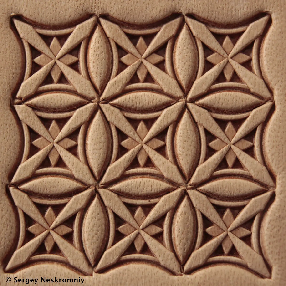 Timbre cuir géométrique - Sergey Neskromniy n° 381