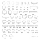 Taille des formes des lames emporte-pièces