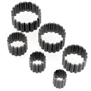 Lot de 6 emporte-pièces ronds festonnés à frapper ou à presser - Ivan 3963-07