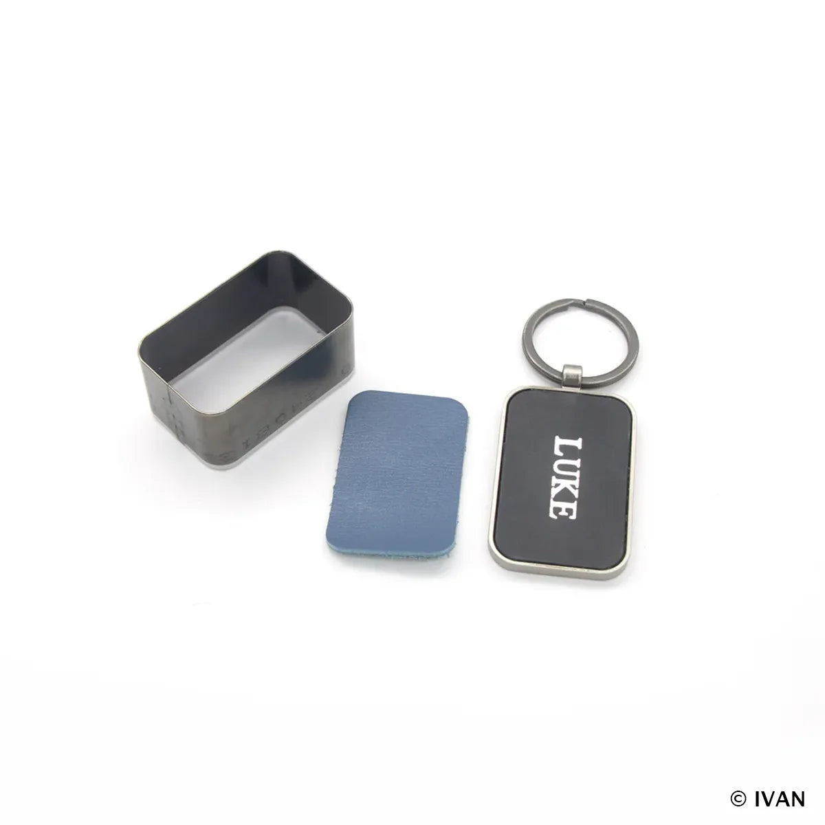 Emporte-pièce rectangulaire pour découpe porte-clé en cuir