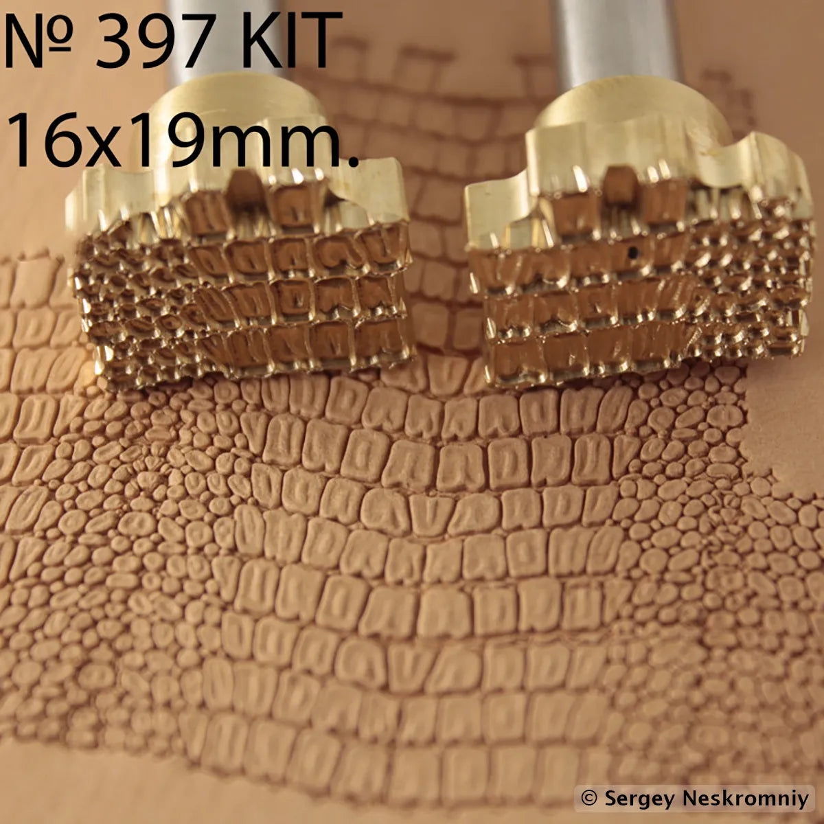 Tampons cuir peau de crocodile - Sergey Neskromniy n° 397 kit