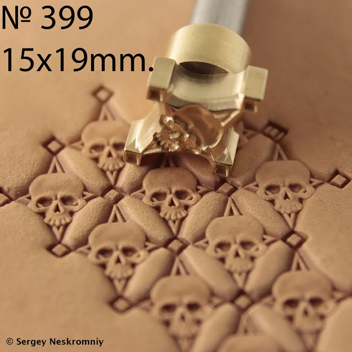 Timbre cuir tête de mort - Sergey Neskromniy n° 399