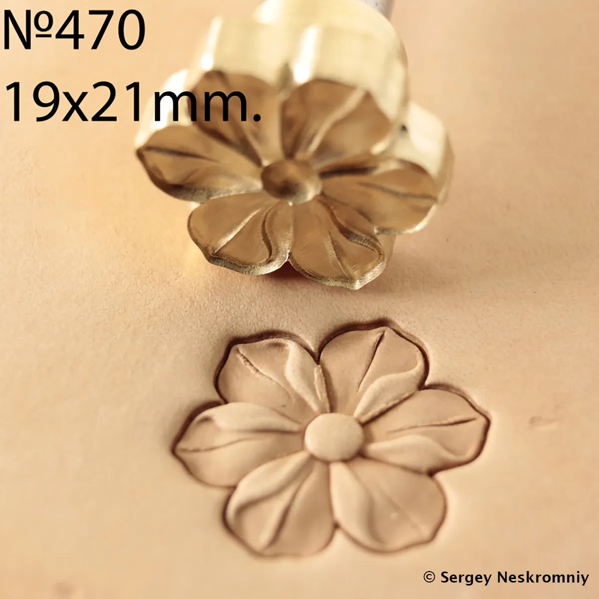 Tampon cuir fleur - Sergey Neskromniy n° 470