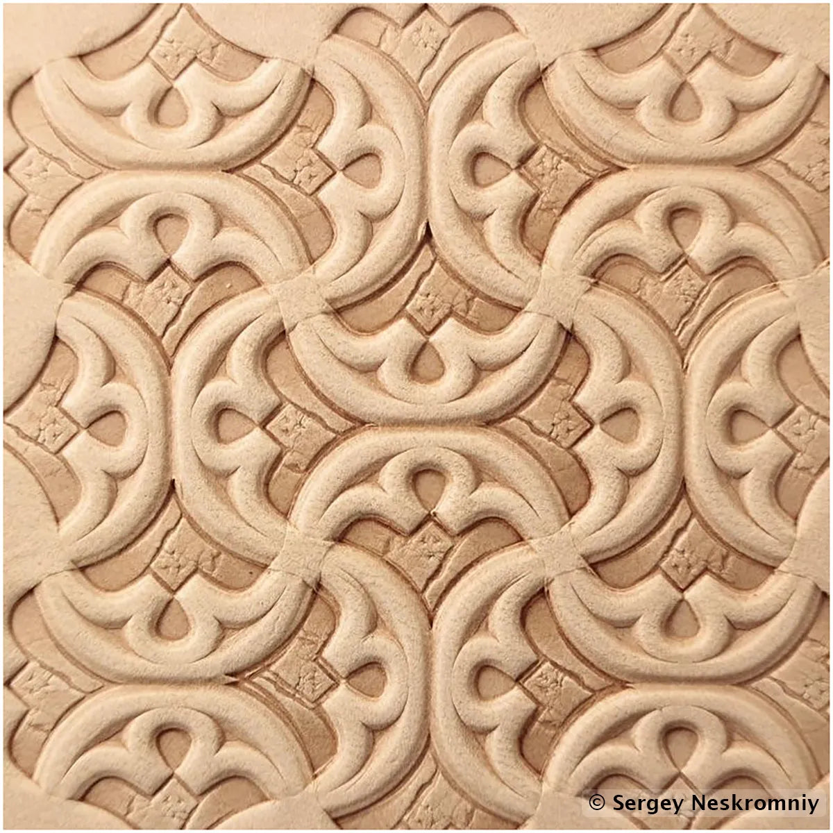 Timbre cuir géométrique - Sergey Neskromniy n° 489B 