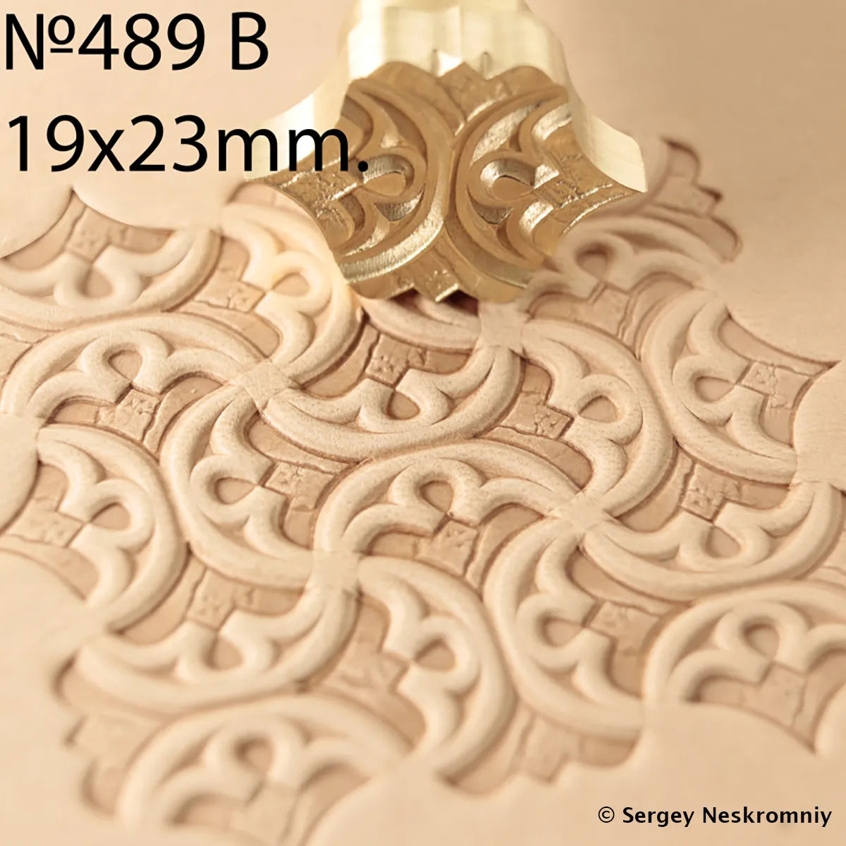 Tampon cuir géométrique - Sergey Neskromniy n° 489B 