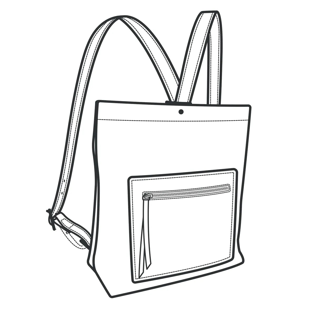 Patron papier sac à dos en cuir BROOKLYN - Tandy Leather