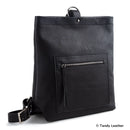 Sac à dos en cuir réalisé avec patron papier à taille réelle et tuto