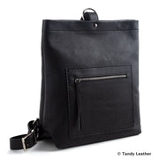 Sac à dos en cuir réalisé avec patron papier à taille réelle et tuto