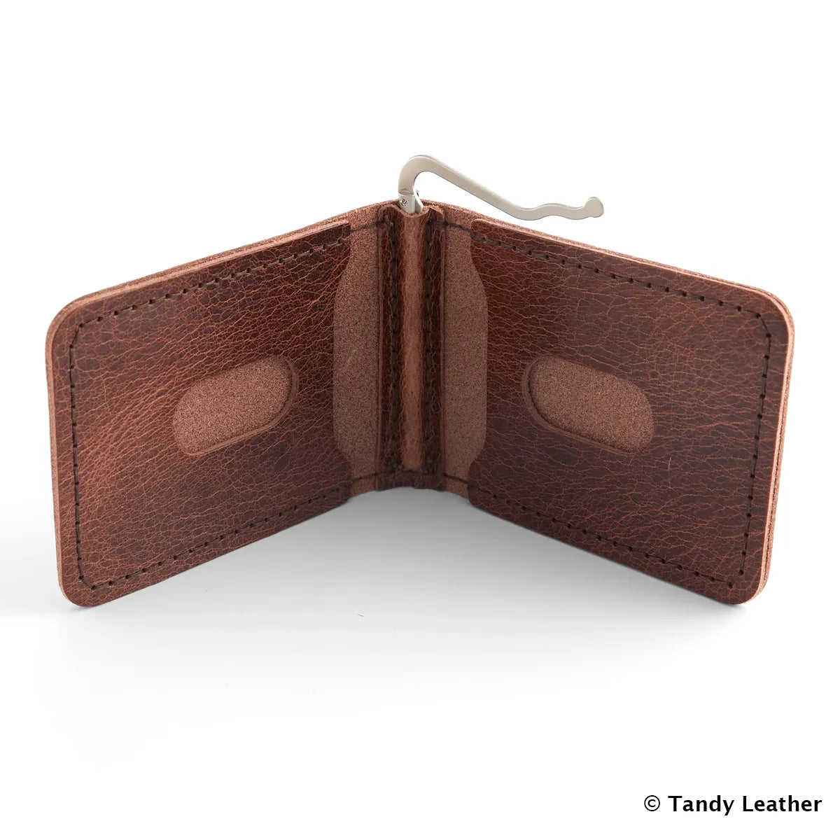 Patron imprimé en taille réelle pour porte-cartes avec pince à billet en cuir Modèle DILLON de Tandy Leather