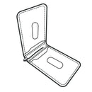 Patron papier 1:1 pour porte-cartes avec pince à billets en cuir - Modèle Tandy Leather