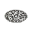 Concho à visser FLORAL ovale - 26x43mm - Argent vieilli