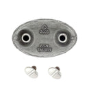 Concho pour cuir à visser - Ovale 26x43mm - Argent vieilli