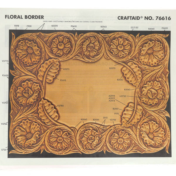 Reusable tracing paper for transferring patterns to leather - FLORAL FRAME