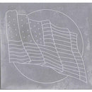 Calque réutilisable pour transfert de motifs sur cuir - DRAPEAU USA