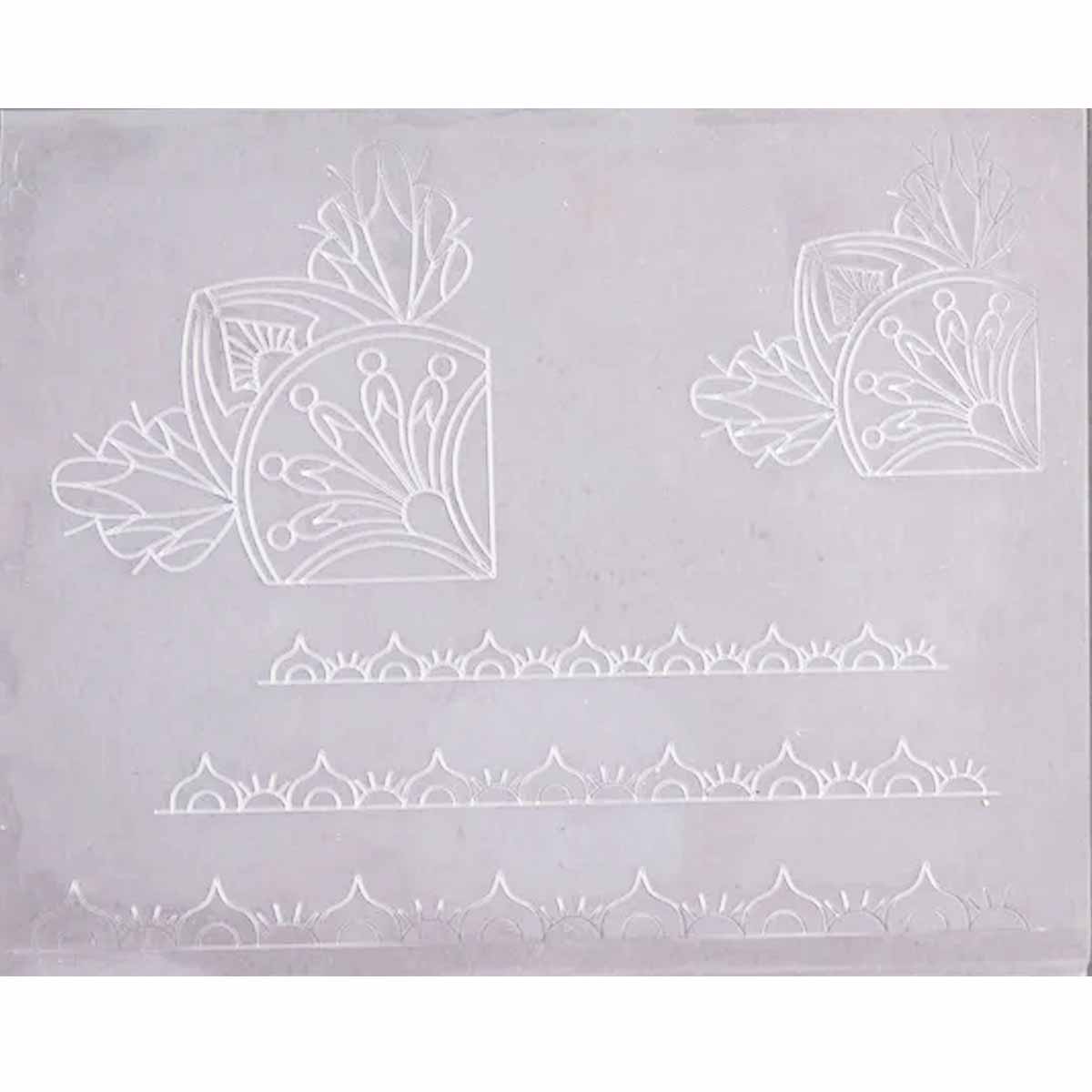 Calque réutilisable pour transfert de motifs sur cuir tannage végétal - ART DECO #2