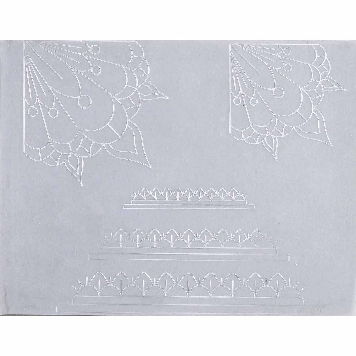 Calque réutilisable pour transfert de motifs sur cuir tannage végétal - ART DECO #3