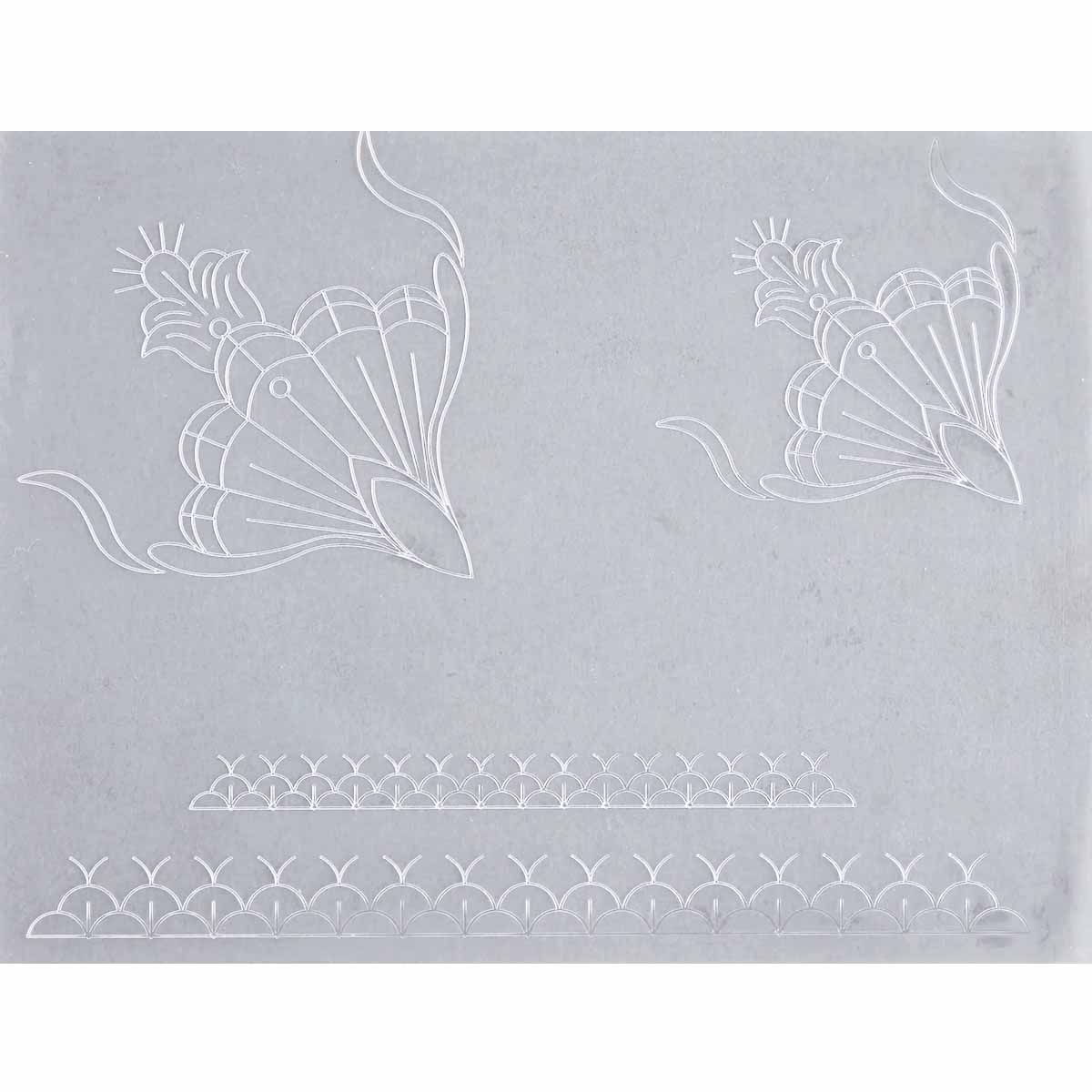 Calque réutilisable pour transfert de motifs sur cuir tannage végétal - ART DECO #4