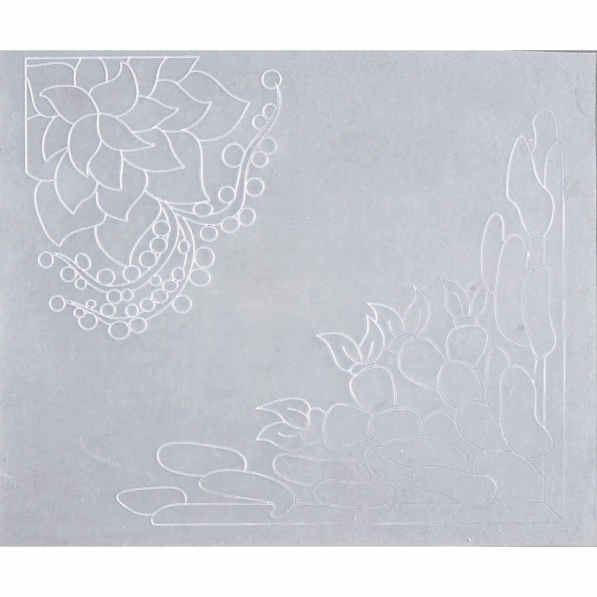 Calque réutilisable pour transfert de motifs sur cuir tannage végétal - CACTUS #2