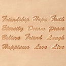 Jeu de 12 matoirs mots en anglais - 0,63 cm - Ivan 8164-00 - Repoussage cuir