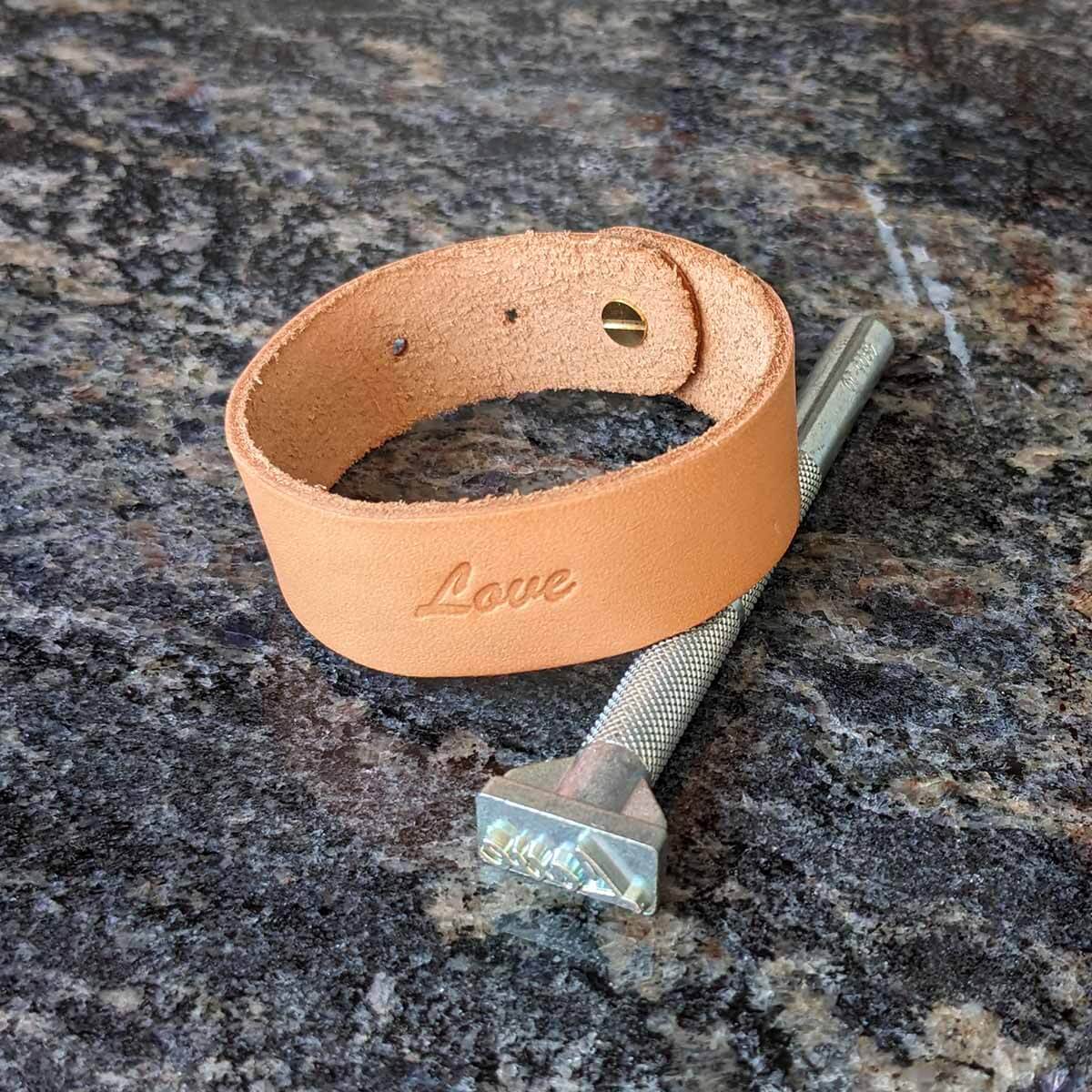 Bracelet en cuir pour enfants - Message love