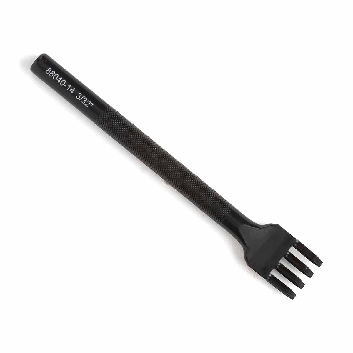 Griffe à frapper pour laçage cuir - 4 points en diagonale 2,4mm - Entraxe de 4,7 mm