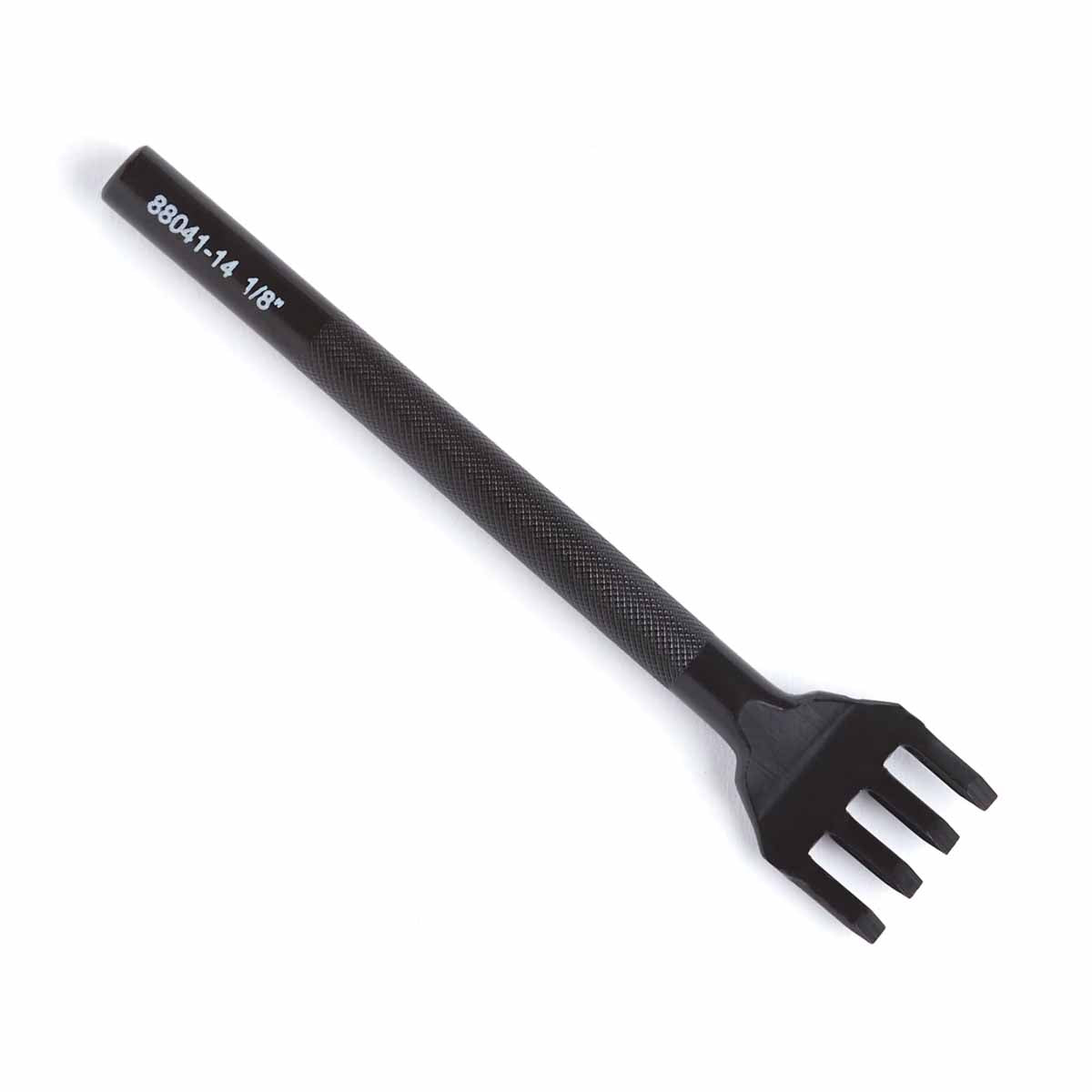 Griffe à frapper pour laçage cuir - 4 Points en diagonale 3,2mm - Entraxe de 6,4 mm