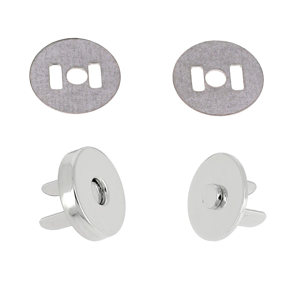 Fermoir TOP magnétique PUISSANT - ROND - Aimant néodyme - Nickelé