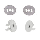 Fermoir TOP magnétique PUISSANT - ROND - Aimant néodyme - Nickelé