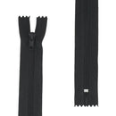 Fermeture zippée en nylon noir, 4mm d'épaisseur de maille. Plusieurs longueurs