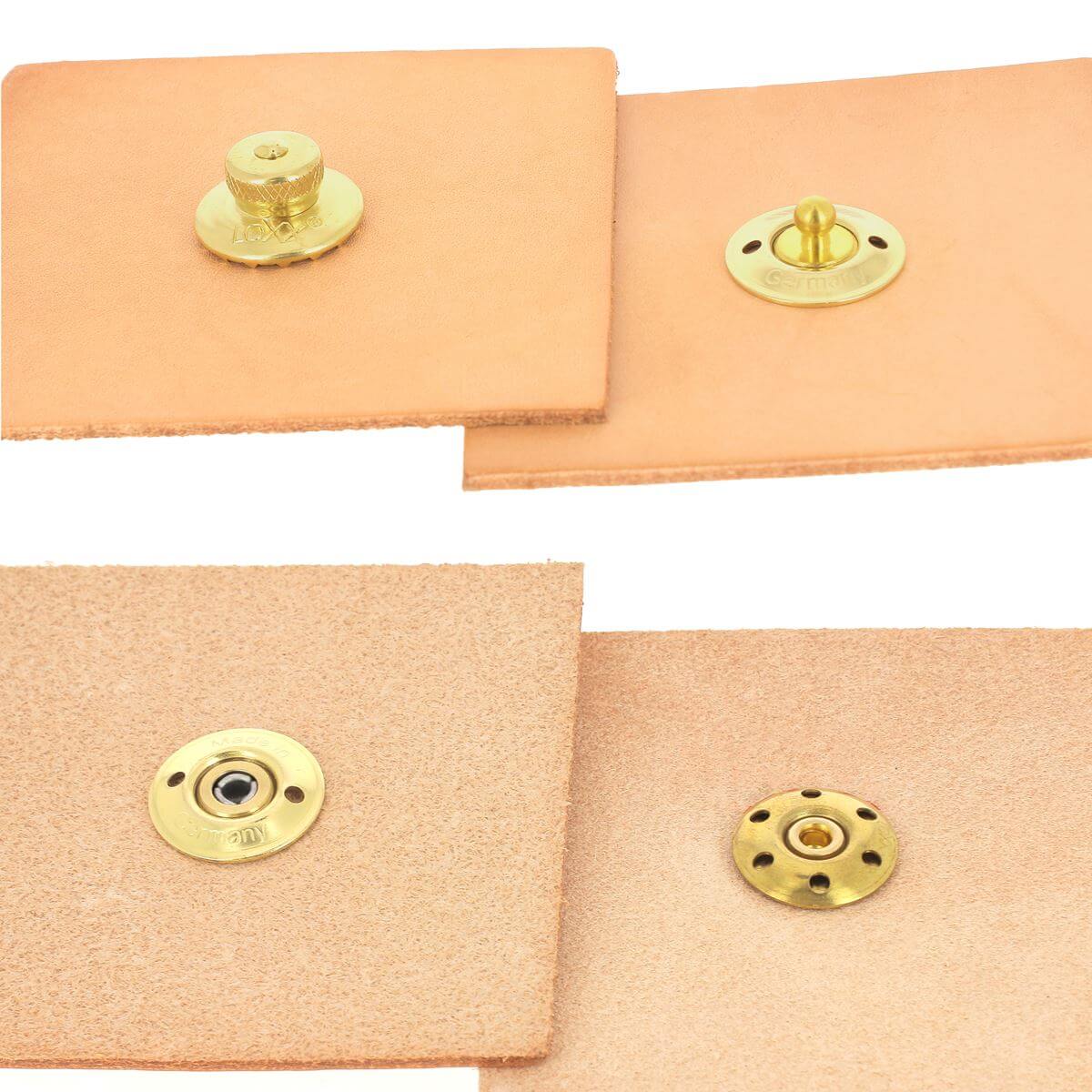 Bouton autobloquant LOXX - Tête fine et moletée - Laiton