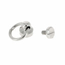 Bouton de col avec anneau en laiton de 11mm - Nickelé