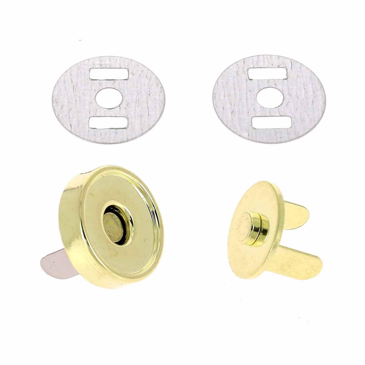 Top fermoir magnétique - ROND à cage femelle - 19mm - Laiton