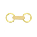 Filet décoratif plat en laiton - Bélière ronde pour lanière en cuir de 11 mm maxi - S. Poursin - Fabriqué en France