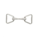 Filet décoratif rond en laiton - Bélière triangle 15mm - NICKELÉ - S. Poursin France - Longueur 54 mm