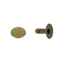 Lot de 100 MOYENS rivets simple calotte en acier - 9x9x9 mm - 1273 - laiton vieilli