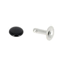 Lot de 100 GRANDS rivets simple calotte en acier - 9x12x9 mm - 1275 - Noir brillant