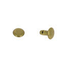Lot de 100 PETITS rivets double calotte en acier - Têtes 7mm - Tige 7mm - 1371 - Laiton vieilli