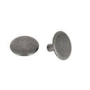 PETITS" rivets double calotte en acier - Têtes larges 13mm - Tige 7mm -vieux nickel