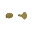 Lot de 100 moyens rivets DOUBLE CALOTTE en acier (T4) - Deco Cuir