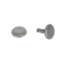 Lot de 100 moyens rivets DOUBLE CALOTTE en acier (T4) - Deco Cuir