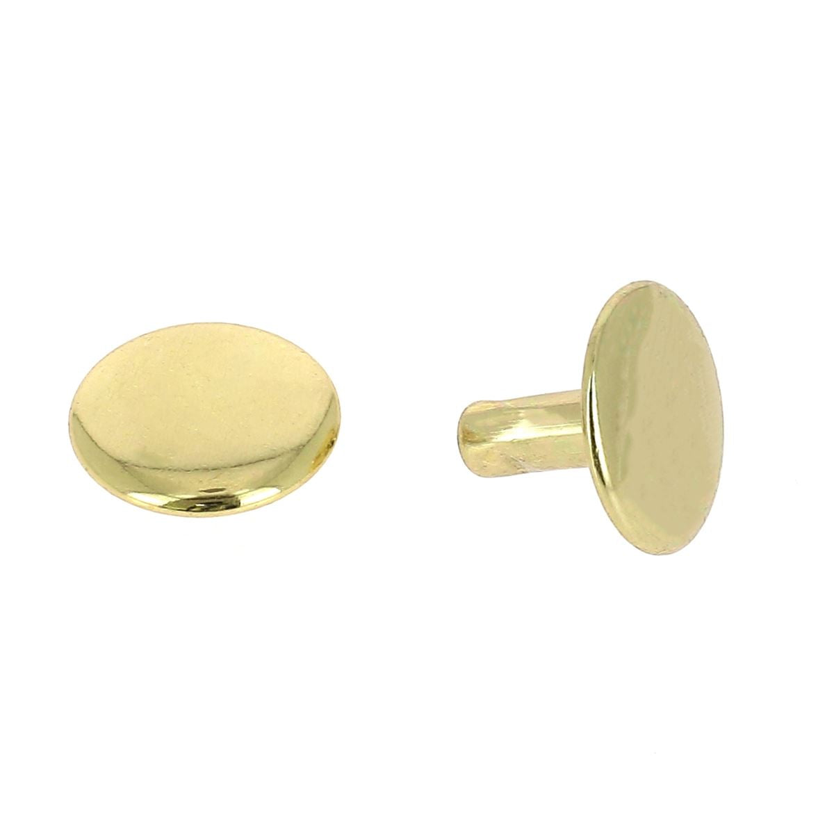  MOYENS rivets double calotte en acier - Têtes larges 13mm - Tige 9mm-Laiton