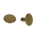  MOYENS rivets double calotte en acier - Têtes larges 13mm - Tige 9mm-Laiton vieilli