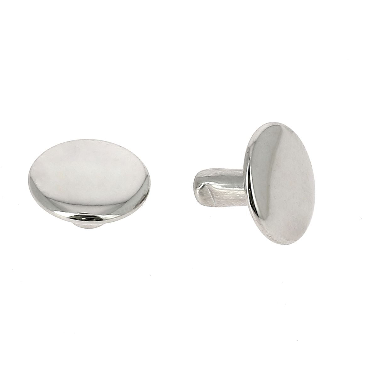  MOYENS rivets double calotte en acier - Têtes larges 13mm - Tige 9mm-Nickelé